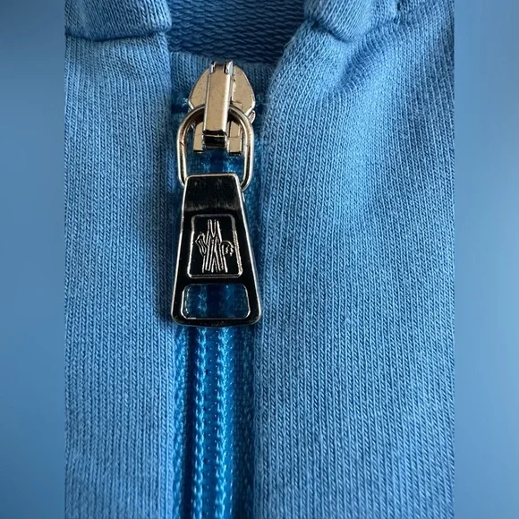 Moncler zip up hoodie blue size 3 - Picture 4 of 8